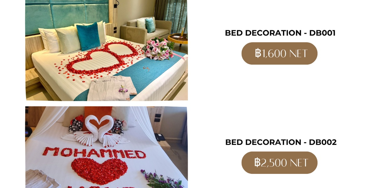 Romantaic Bed Decorations Cape Sienna Phuket Gourmet Hotel & Villas Romantaic Bed Decorations Cape Sienna Phuket Gourmet Hotel & Villas